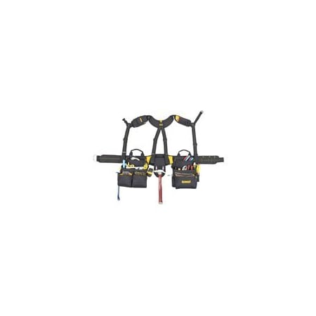 Clc Work Gear CLC DG5617 Tool Apron with Yoke Style Suspenders, 29 to 46 in Waist, 20-Pocket, Poly Fabric, Black DG5617